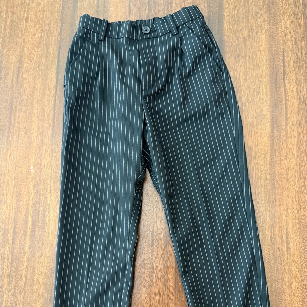 H&M Black Striped Trousers